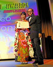 Dean Bentley and Keiko Kobayashi winning 5 majority out of 22 Angel Film Awards for 'Jun-Ai' (True Love), Japanese -Chinese Collaboration